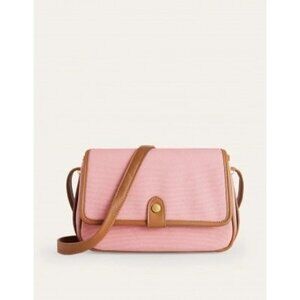 Women’s Boden Structured Crossbody Bag Canvas Pink Contemporary - EUC/Like New